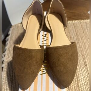 Brown Suede Flats
